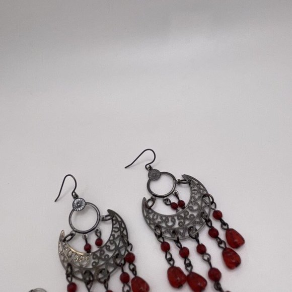 Lot Of 3 Costume Earrings Pierced Dangle Drop  /  Bead / Beaded - Picture 2 of 10